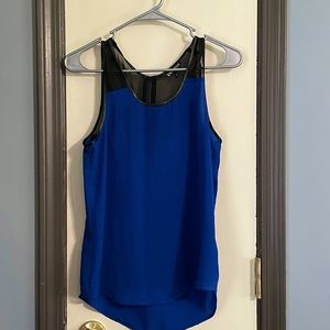Royal Blue Tank Top w/ Zipper on Back - Size XS